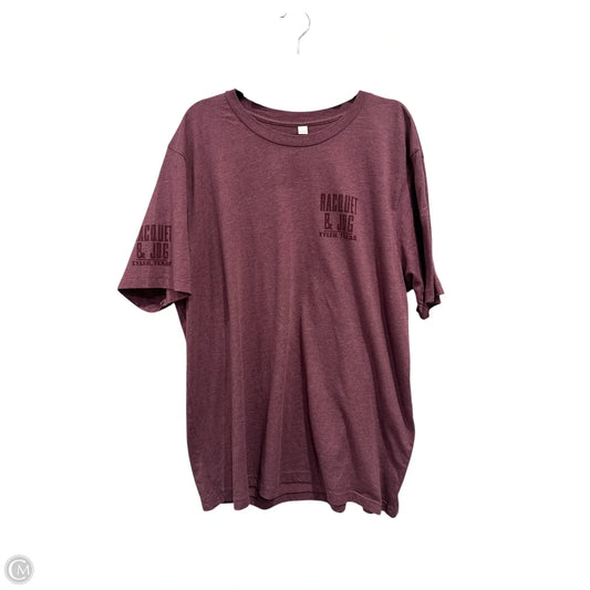 Top Short Sleeve By Canvas In Maroon, Size: 2x