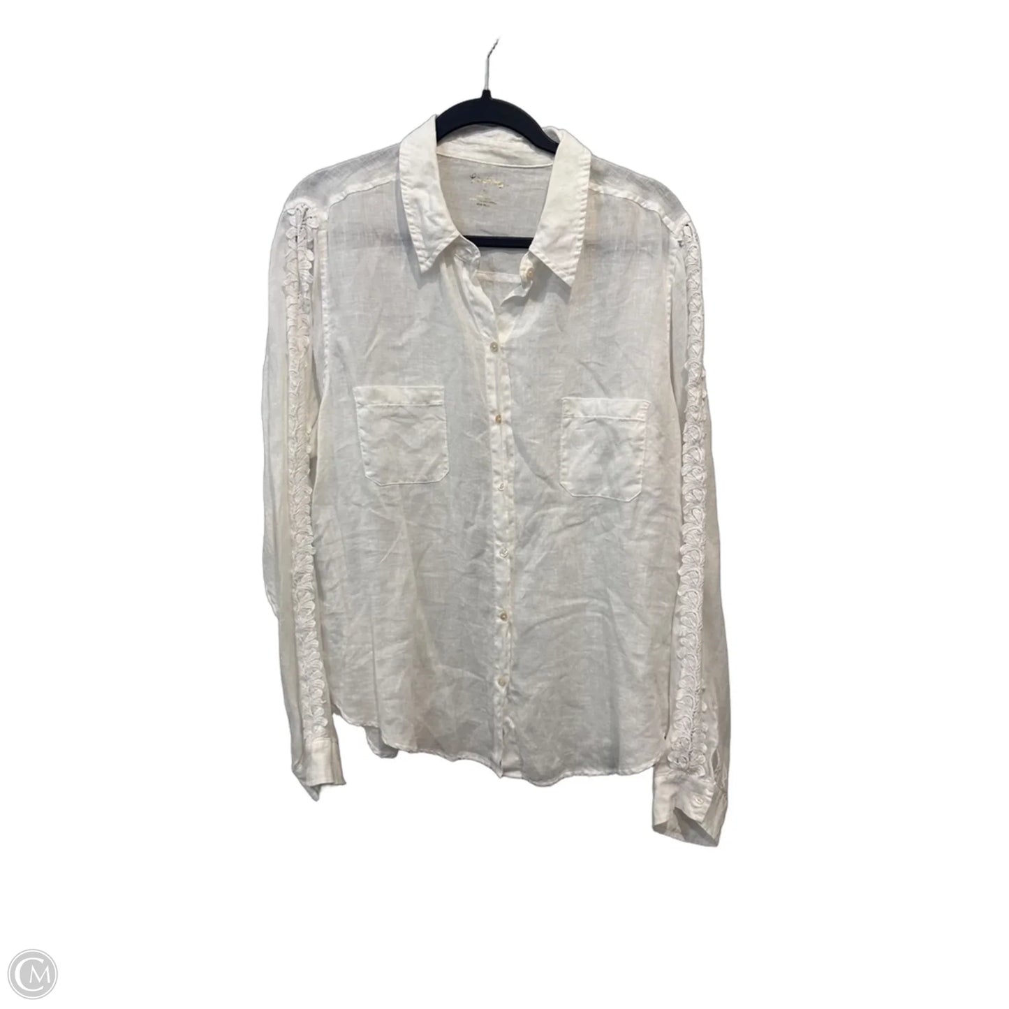 Top Long Sleeve Designer By Lilly Pulitzer In White, Size: Xl