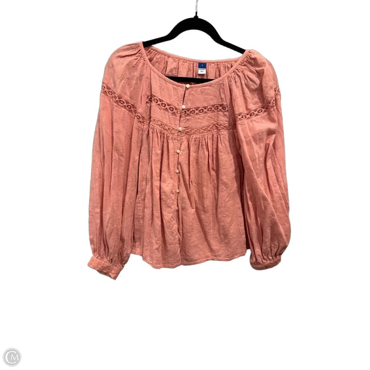 Top Long Sleeve By Old Navy In Pink, Size: S
