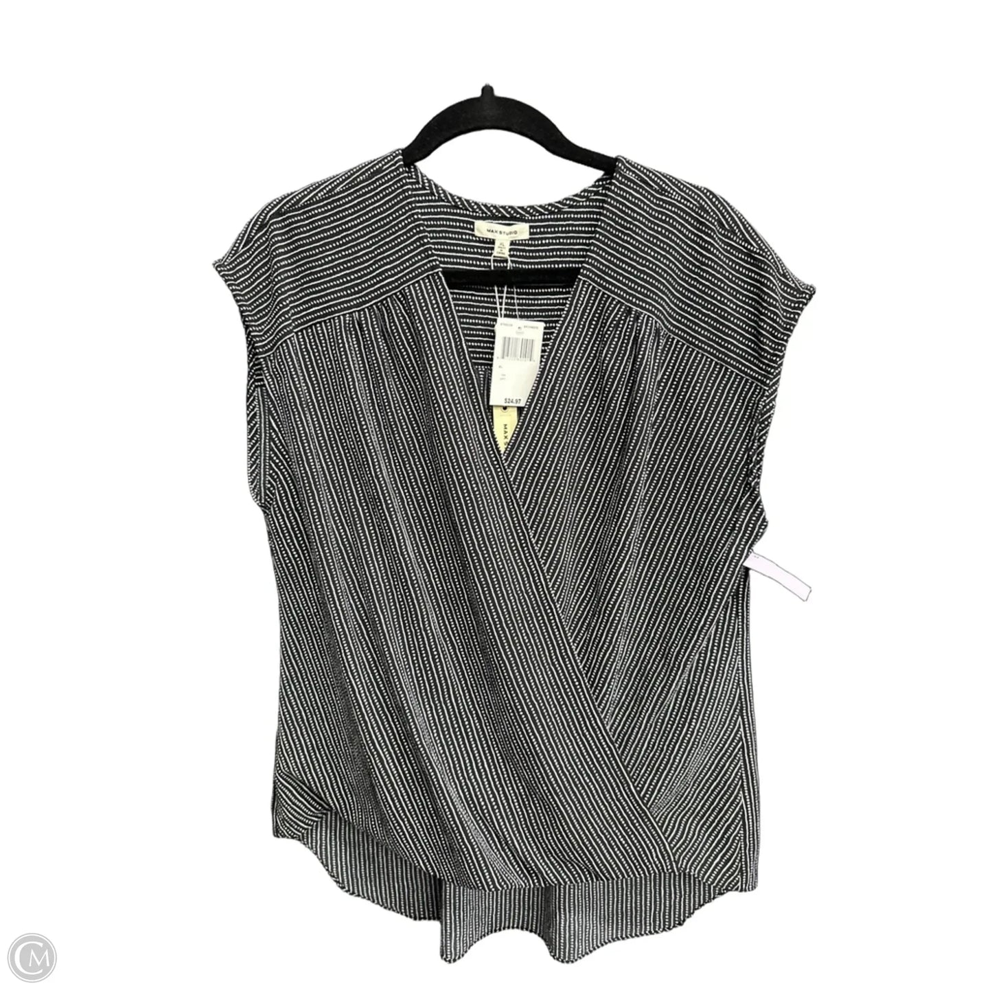 Top Sleeveless By Max Studio In Black & White, Size: Xl