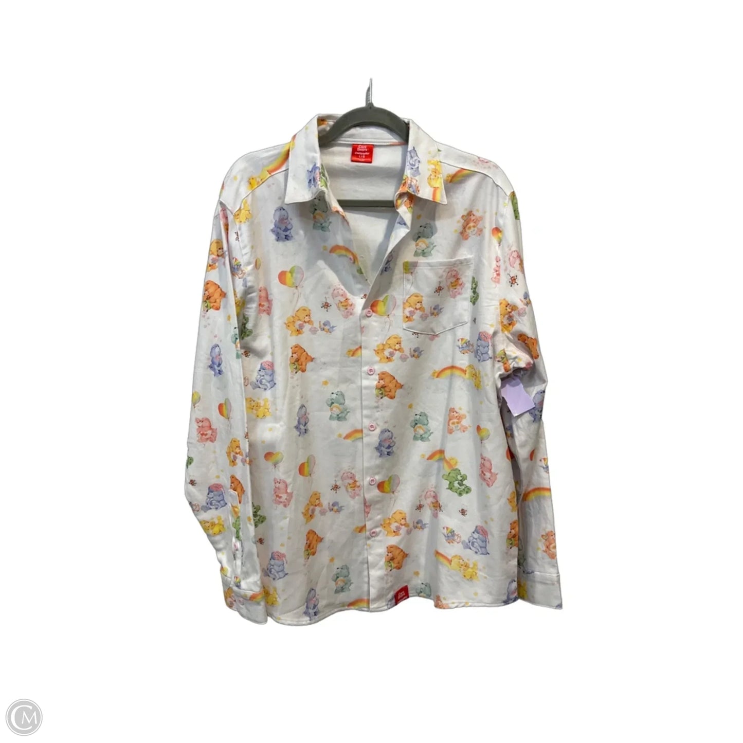 Top Long Sleeve By Clothes Mentor In White, Size: L
