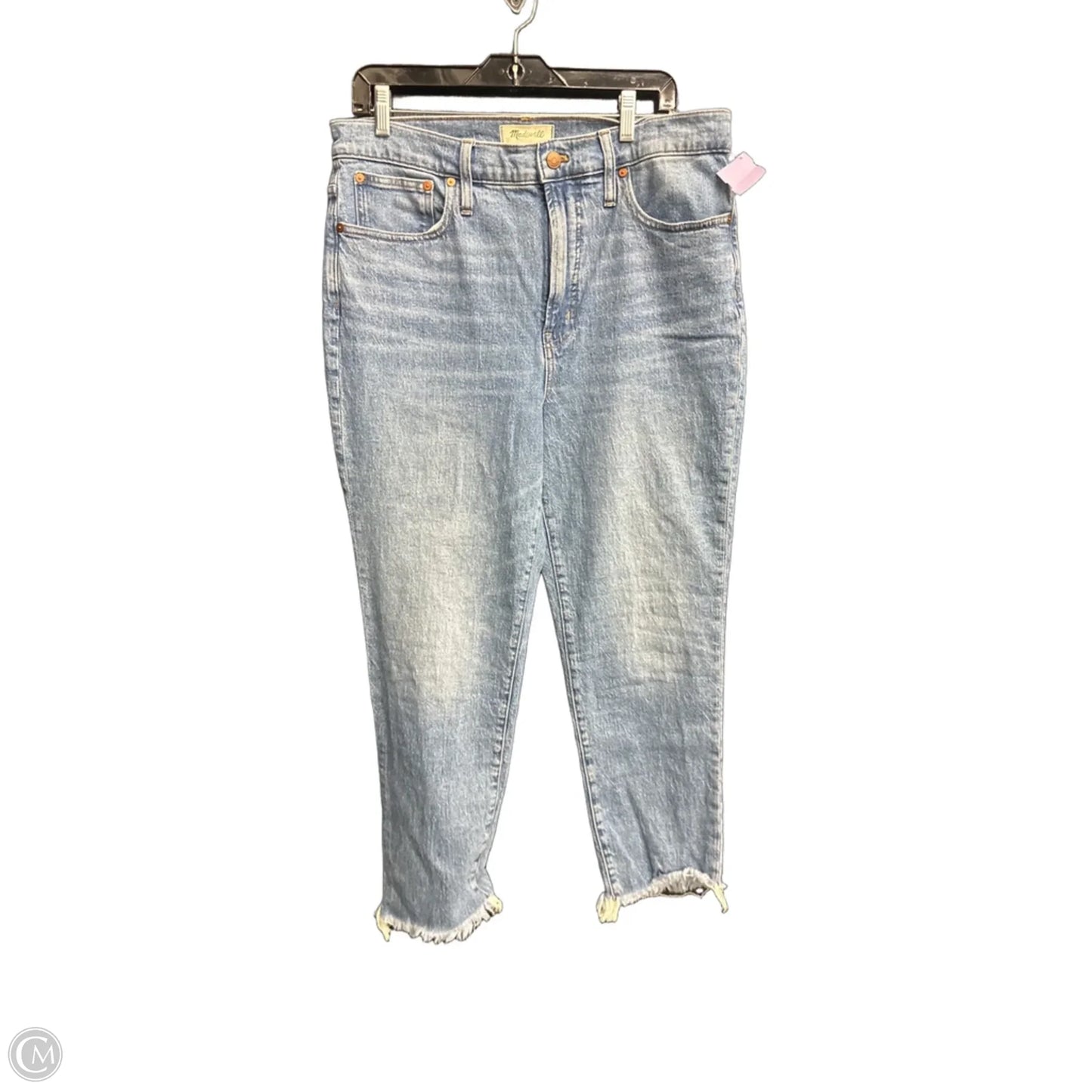 Jeans Straight By Madewell In Blue Denim, Size: 10