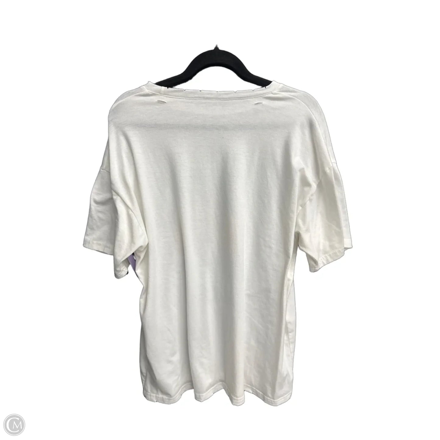Top Short Sleeve By Clothes Mentor In White, Size: L