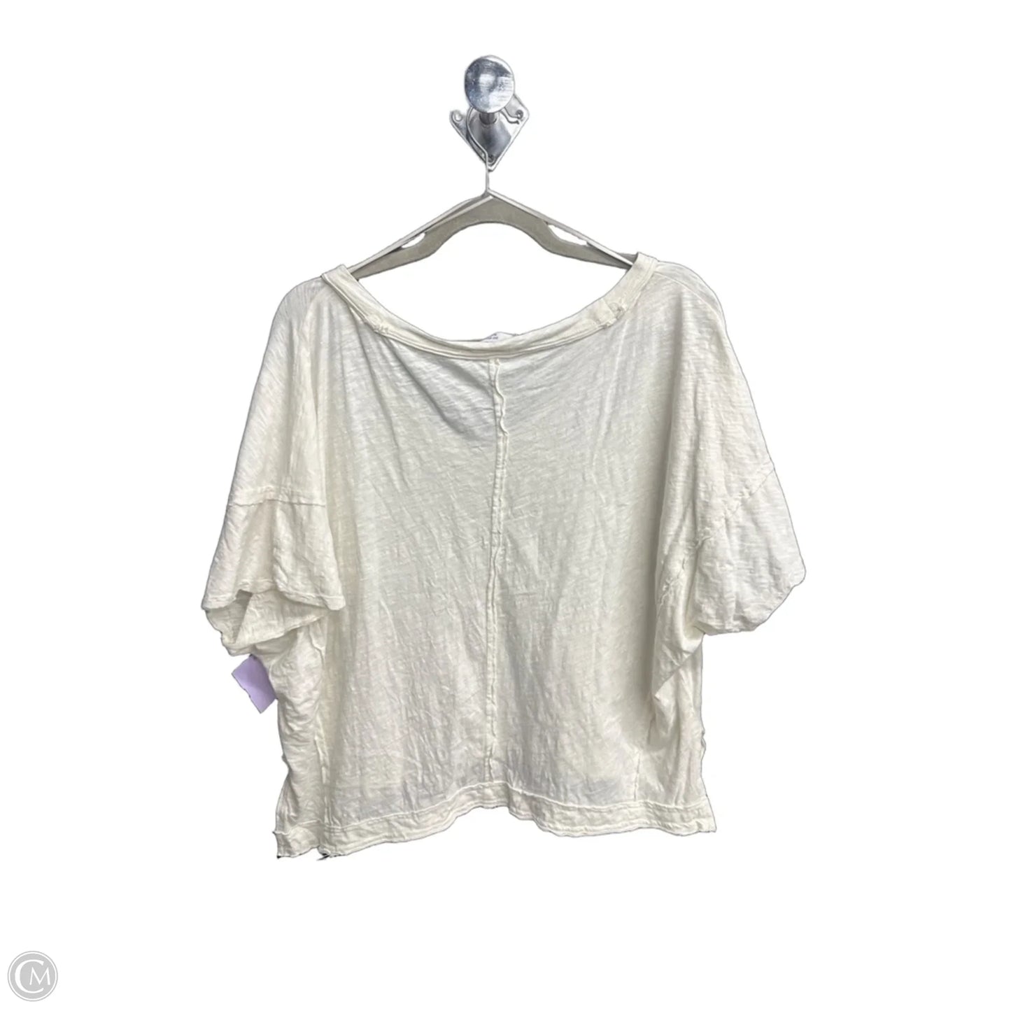 Top Short Sleeve By Double Zero In Cream, Size: S