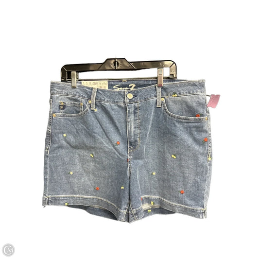 Shorts By Seven 7 In Blue Denim, Size: 16
