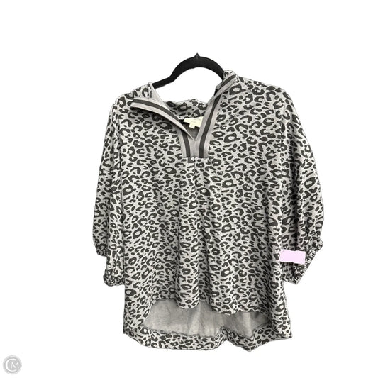 Top Short Sleeve By Umgee In Leopard Print, Size: L