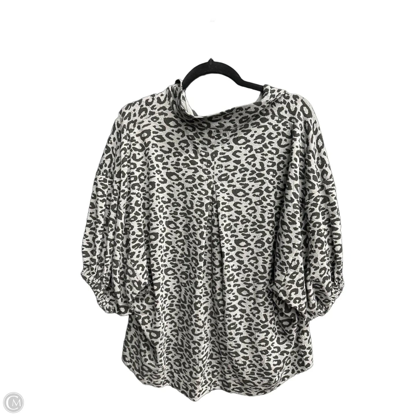 Top Short Sleeve By Umgee In Leopard Print, Size: L