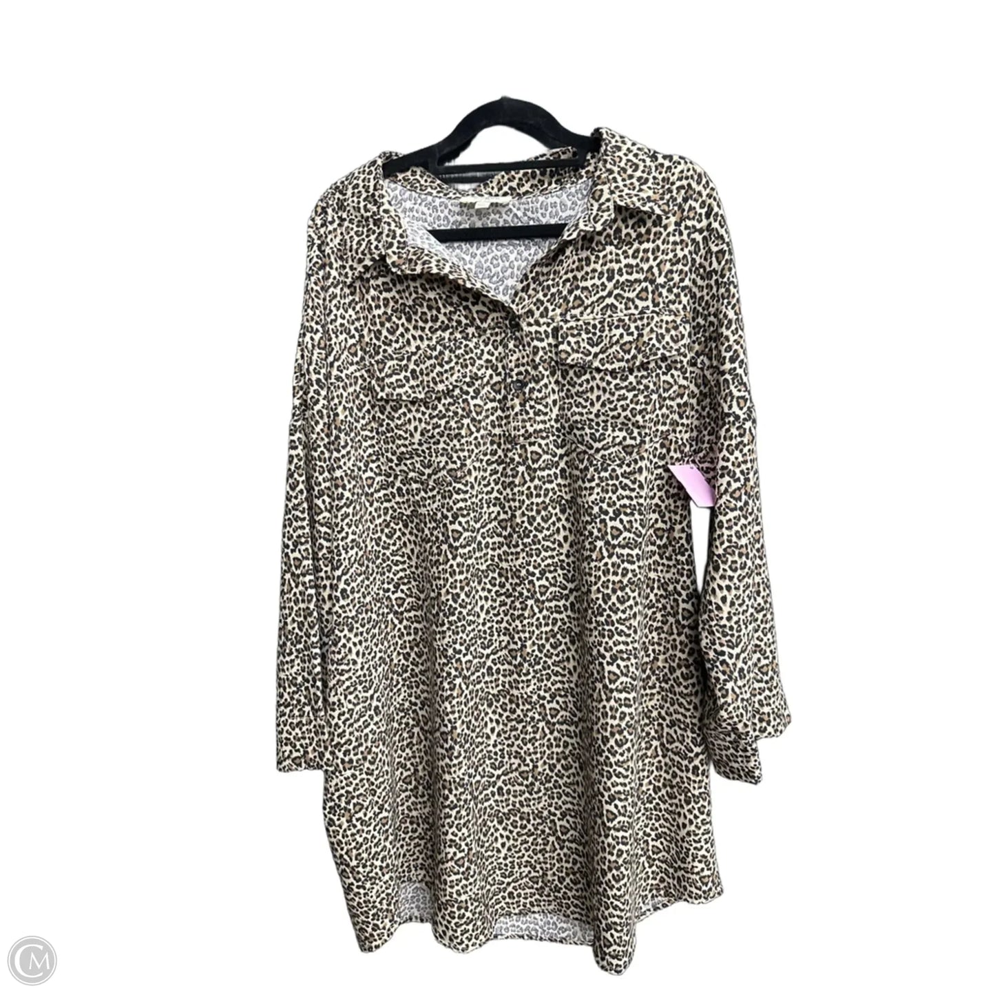 Dress Casual Short By Umgee In Leopard Print, Size: L
