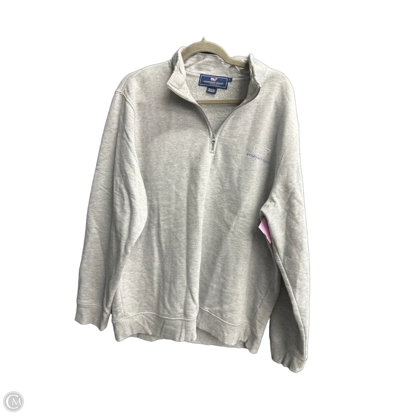 Sweatshirt Collar By Vineyard Vines In Grey, Size: L