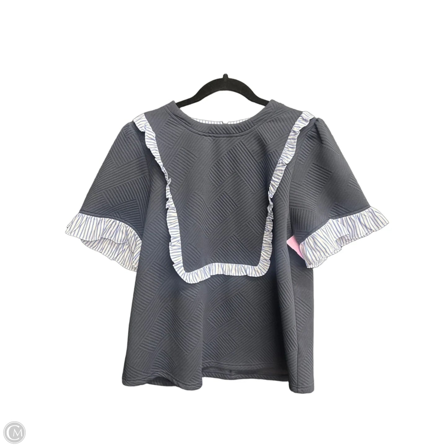 Top Short Sleeve By Voy In Navy, Size: M