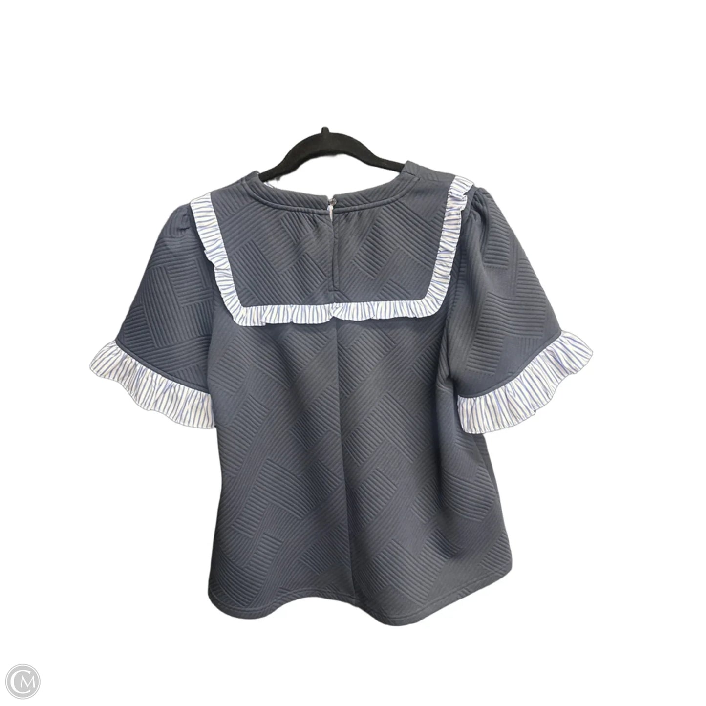 Top Short Sleeve By Voy In Navy, Size: M