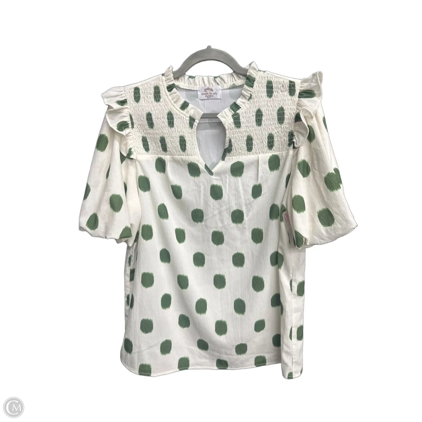 Top Short Sleeve By Clothes Mentor In Polkadot Pattern, Size: L
