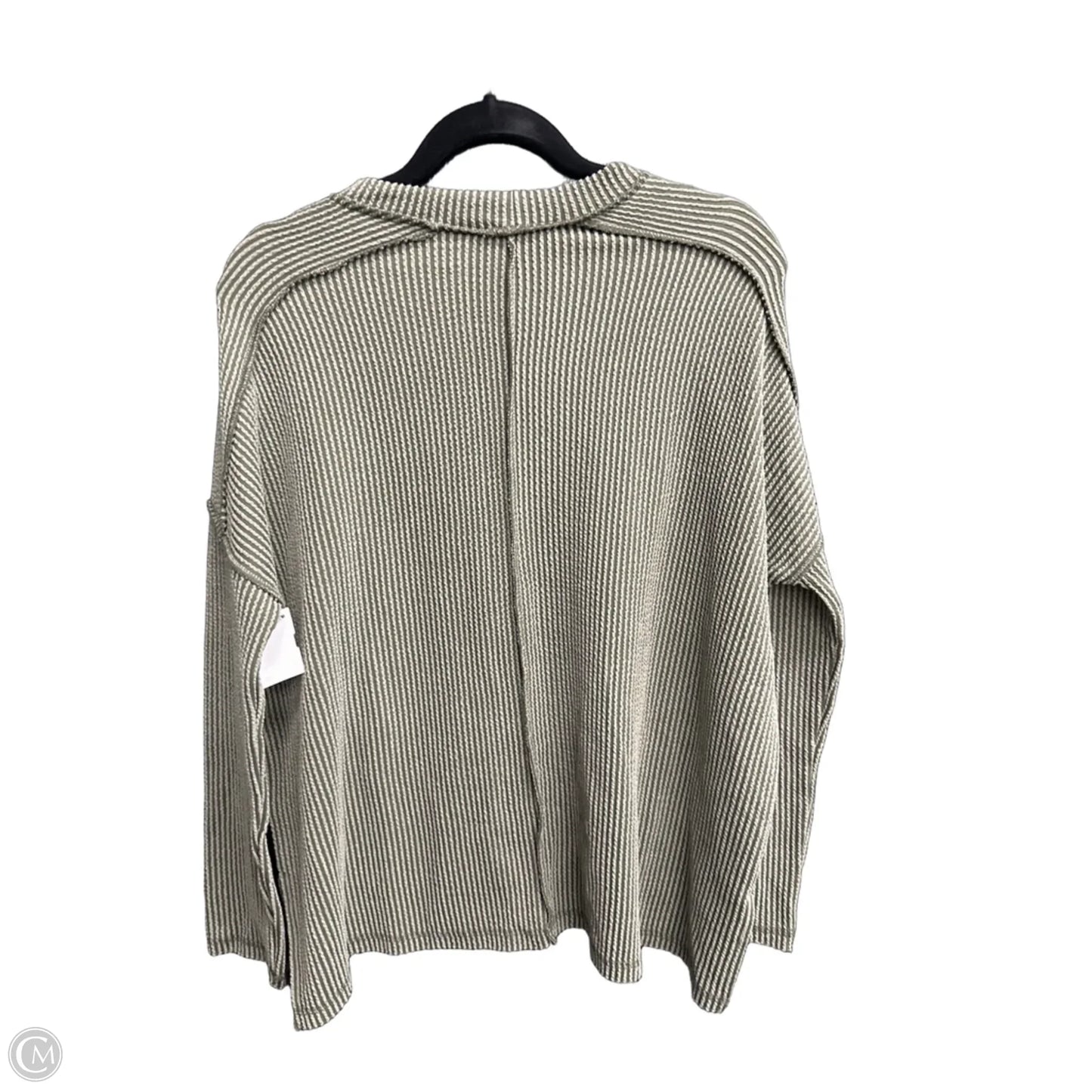 Top Long Sleeve By Zenana In Green, Size: S