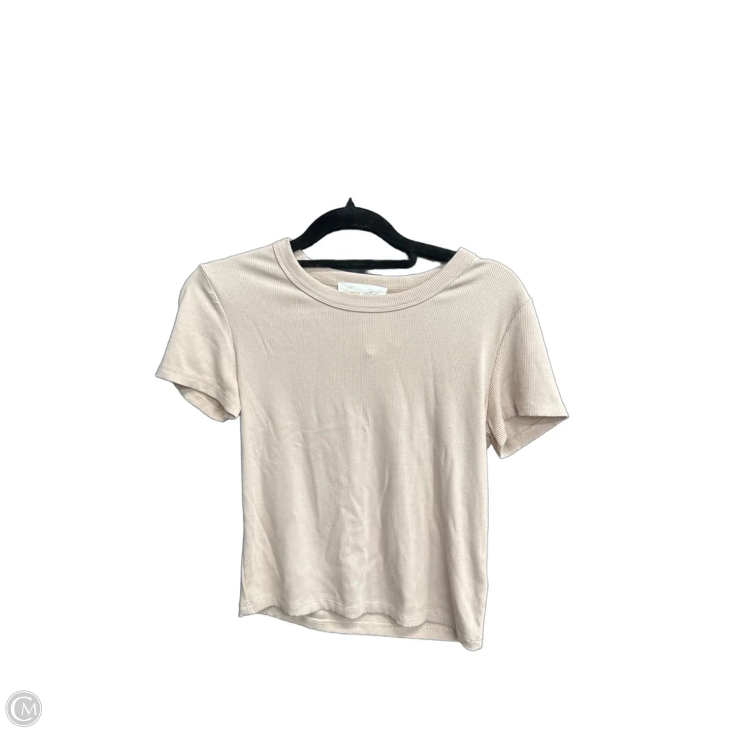 Top Short Sleeve By Clothes Mentor In Beige, Size: S