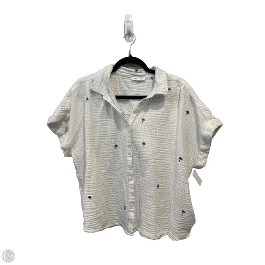 Top Short Sleeve By Beachlunchlounge In White, Size: Xl
