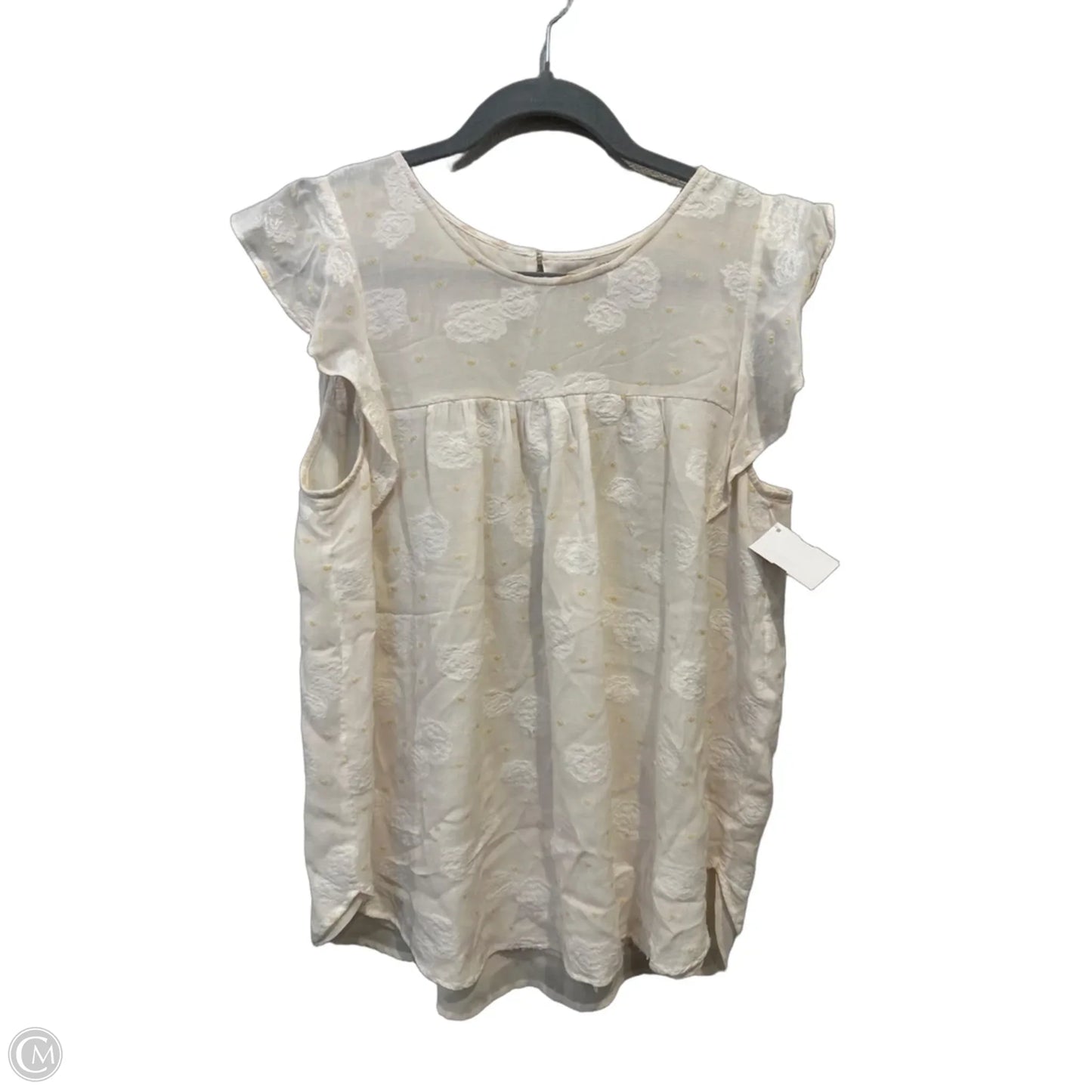 Top Sleeveless By Loft In White, Size: M