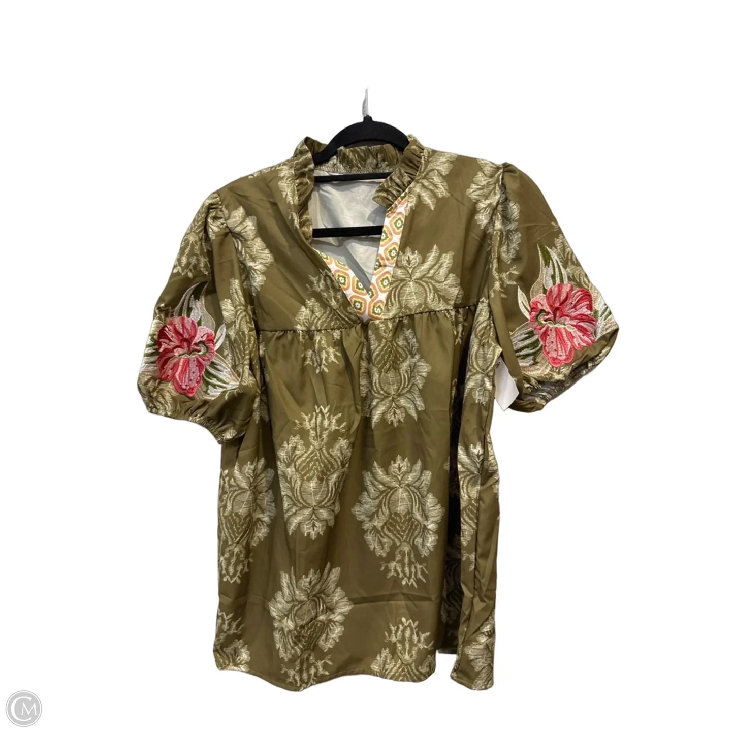 Top Short Sleeve By Clothes Mentor In Green, Size: M