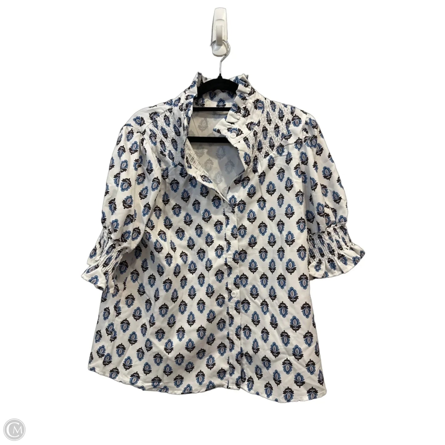 Top Short Sleeve By Clothes Mentor In Floral Print, Size: M