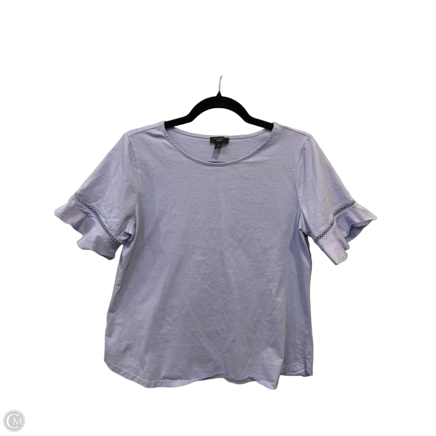 Top Short Sleeve By Ann Taylor In Purple, Size: Mp