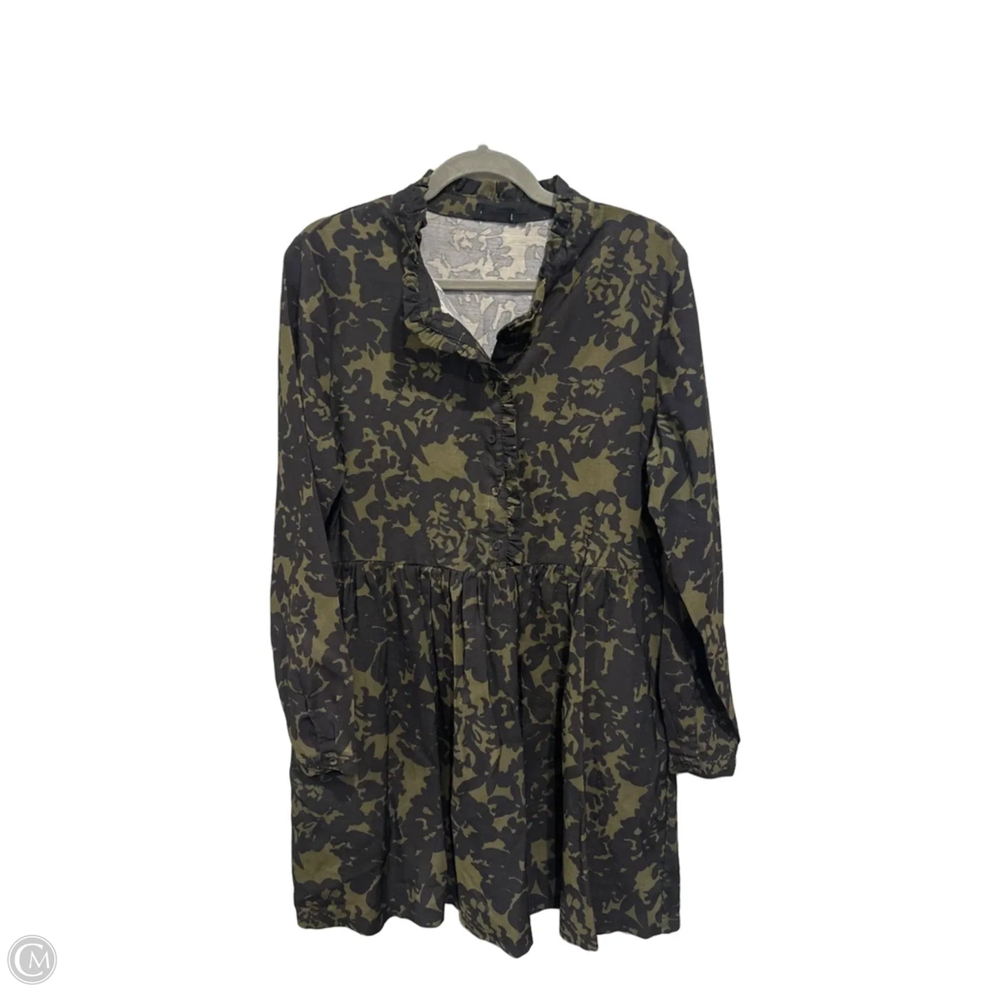 Dress Casual Short By Clothes Mentor In Black & Green, Size: M