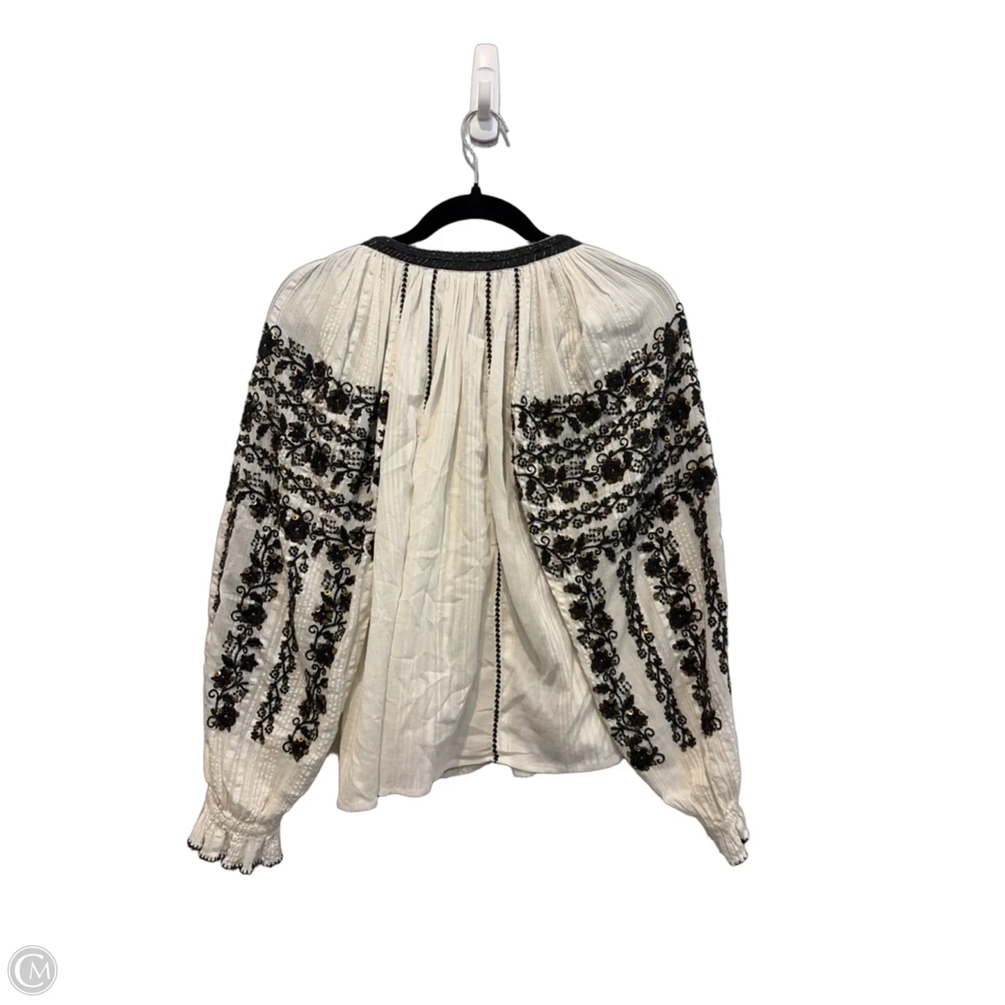 Blouse Long Sleeve By Ulla Johnson In White, Size: M