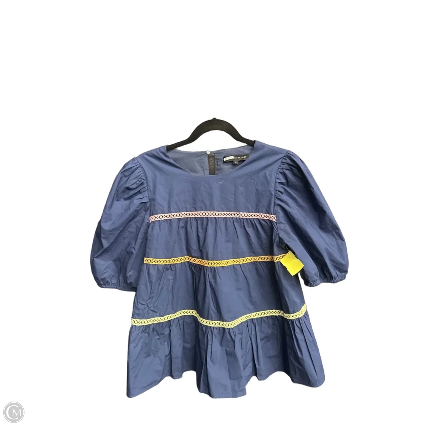 Top Short Sleeve By English Factory In Navy, Size: M