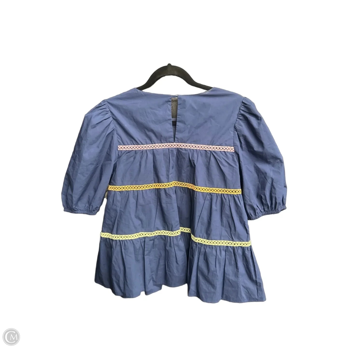 Top Short Sleeve By English Factory In Navy, Size: M