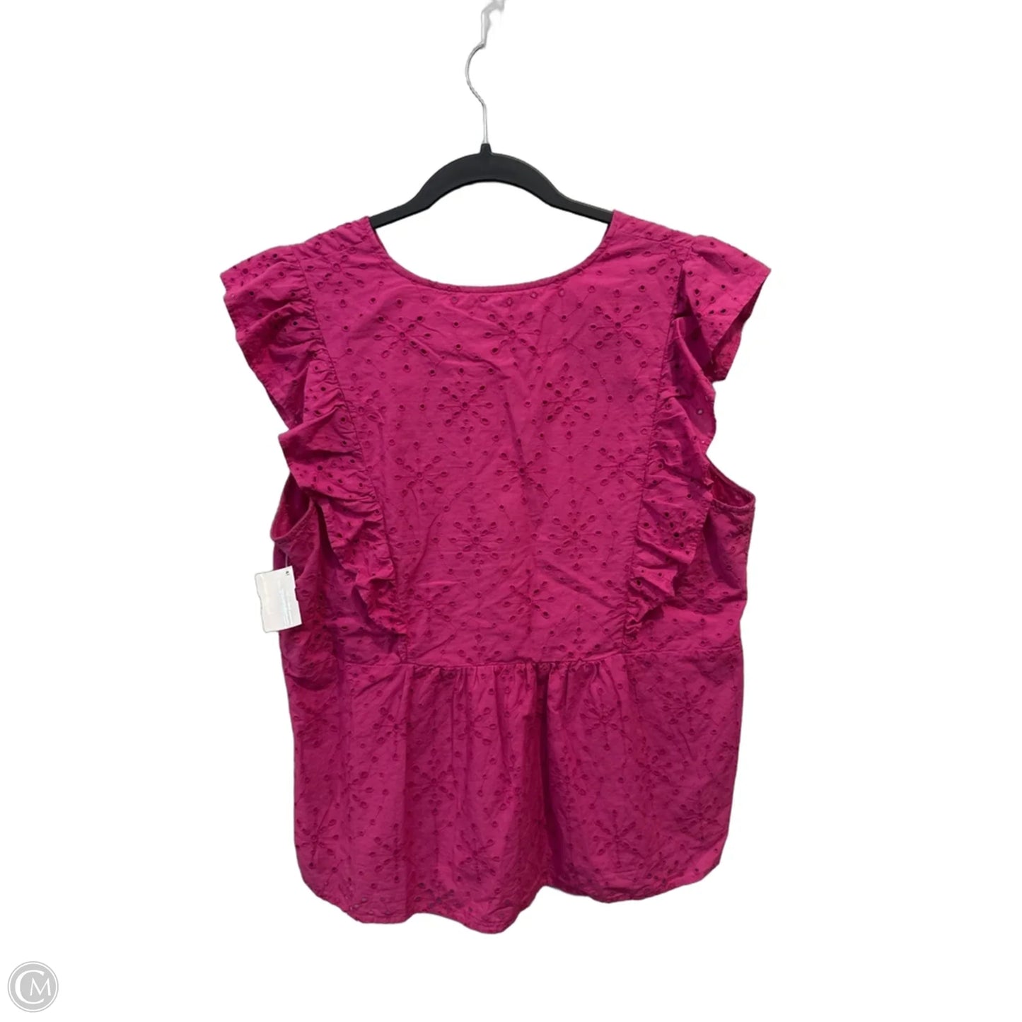 Top Sleeveless By Loft In Pink, Size: L