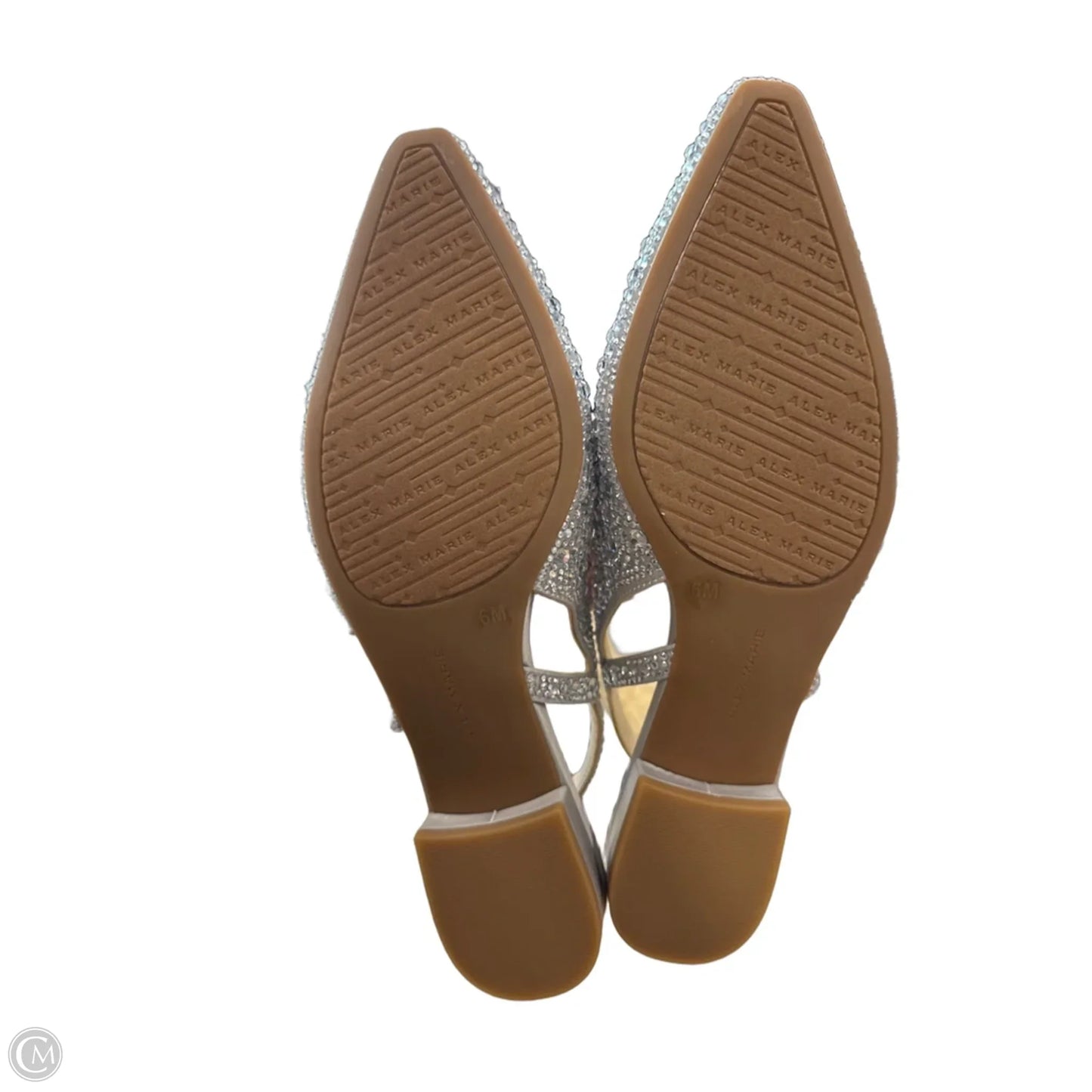 Shoes Flats By Alex Marie In Silver & Tan, Size: 6