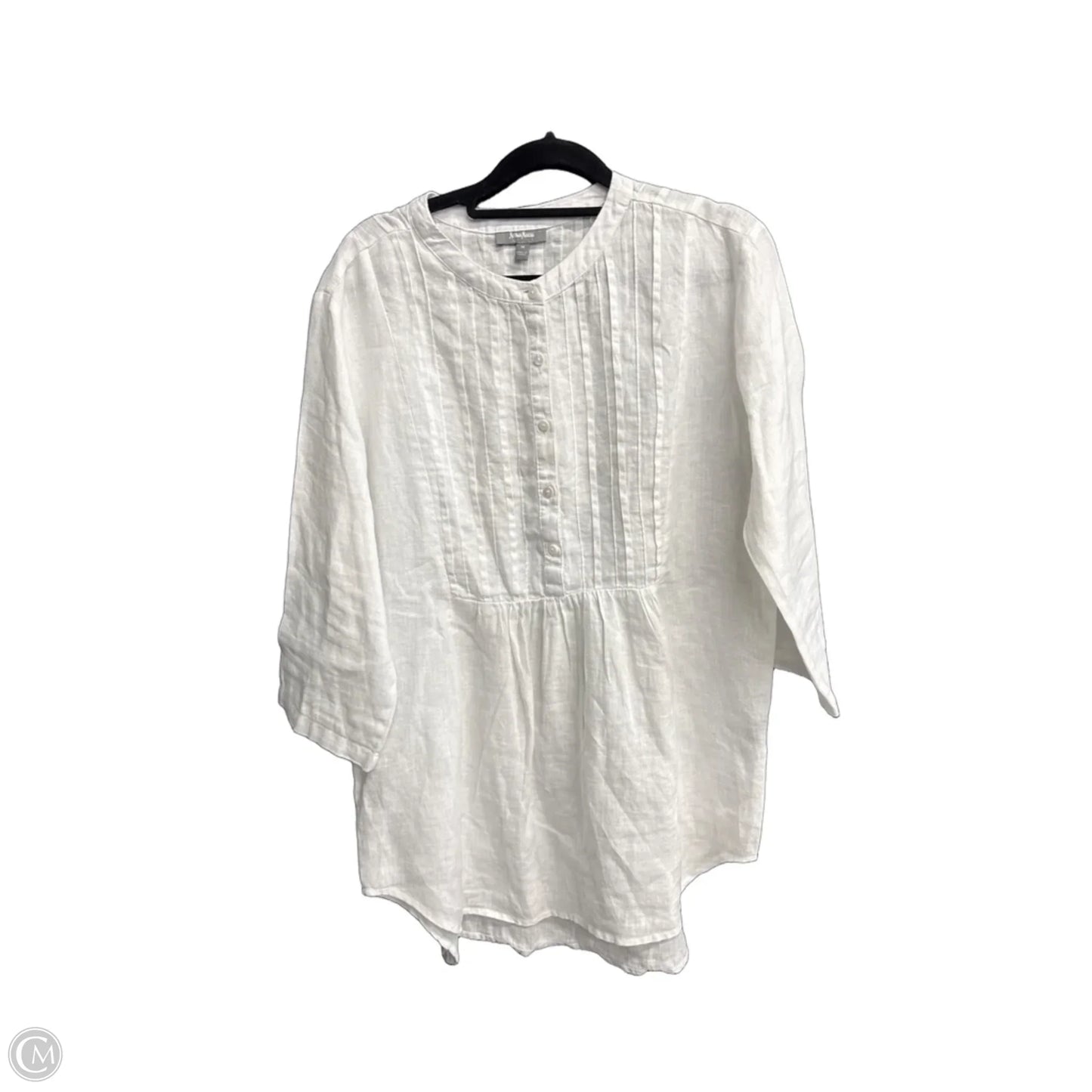 Top Long Sleeve Designer By Neiman Marcus In White, Size: M