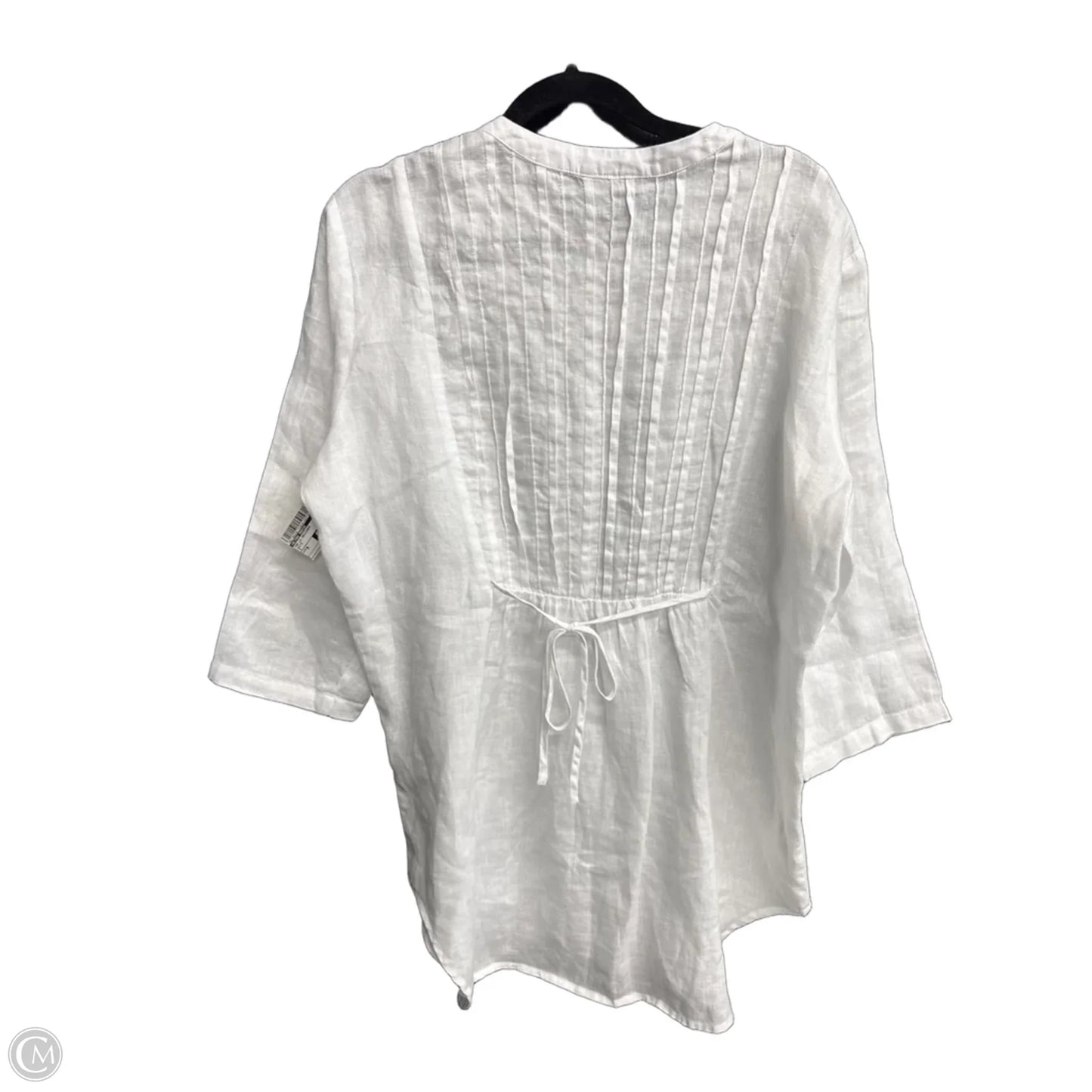 Top Long Sleeve Designer By Neiman Marcus In White, Size: M