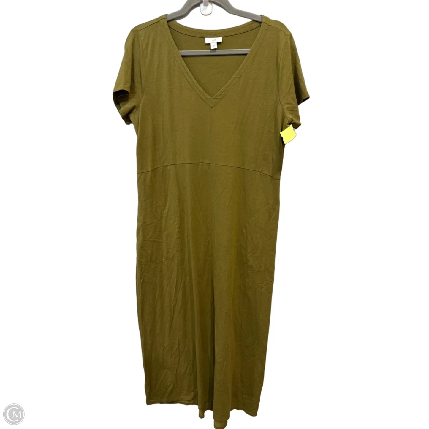 Dress Casual Midi By J. Jill In Green, Size: M