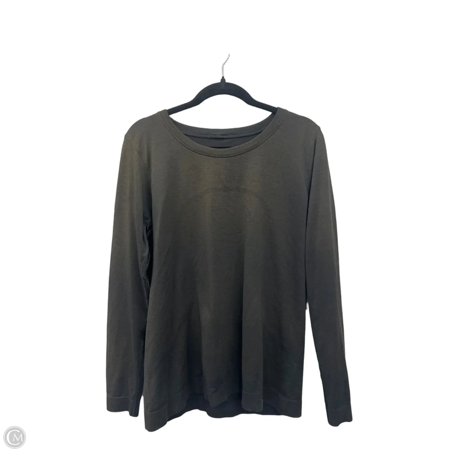 Athletic Top Long Sleeve Crewneck By Lululemon In Black, Size: M