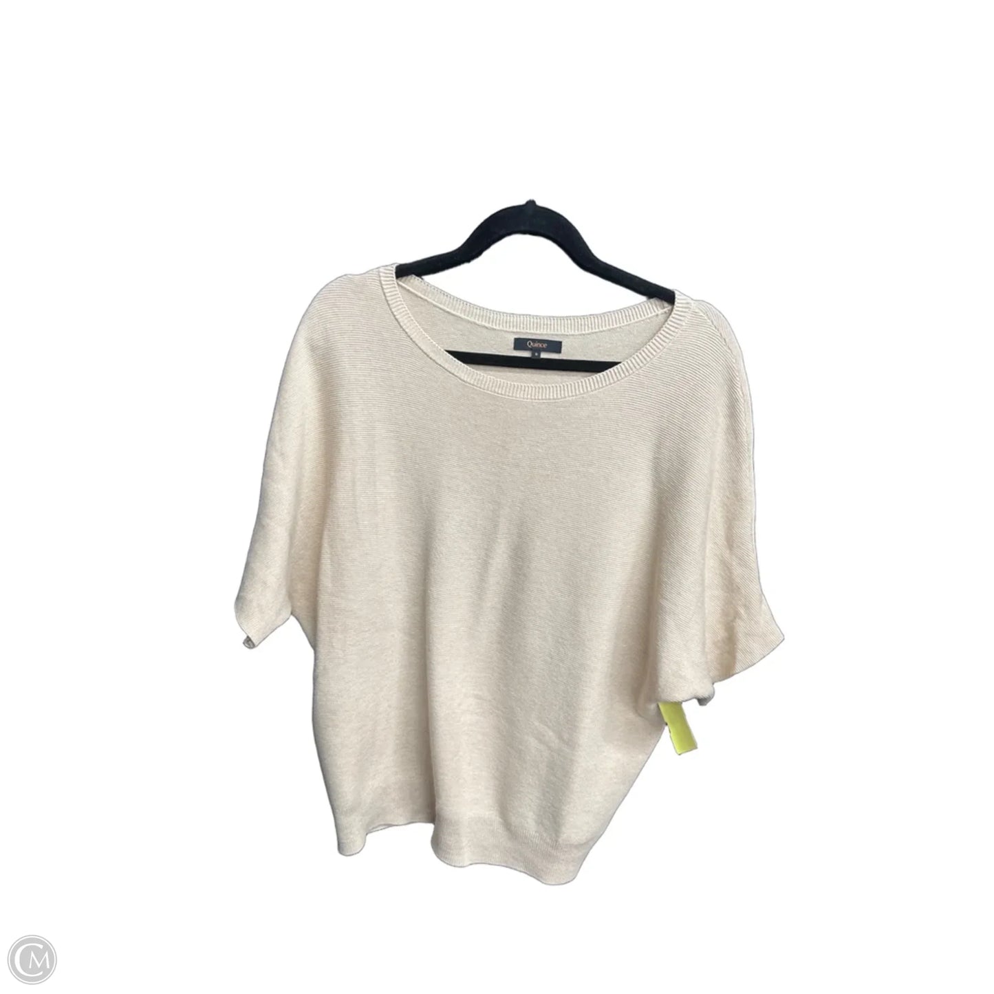 Top Short Sleeve By Quince In Beige, Size: S