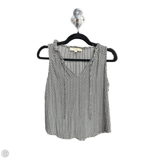 Top Sleeveless By Loft In Black & White, Size: Xs