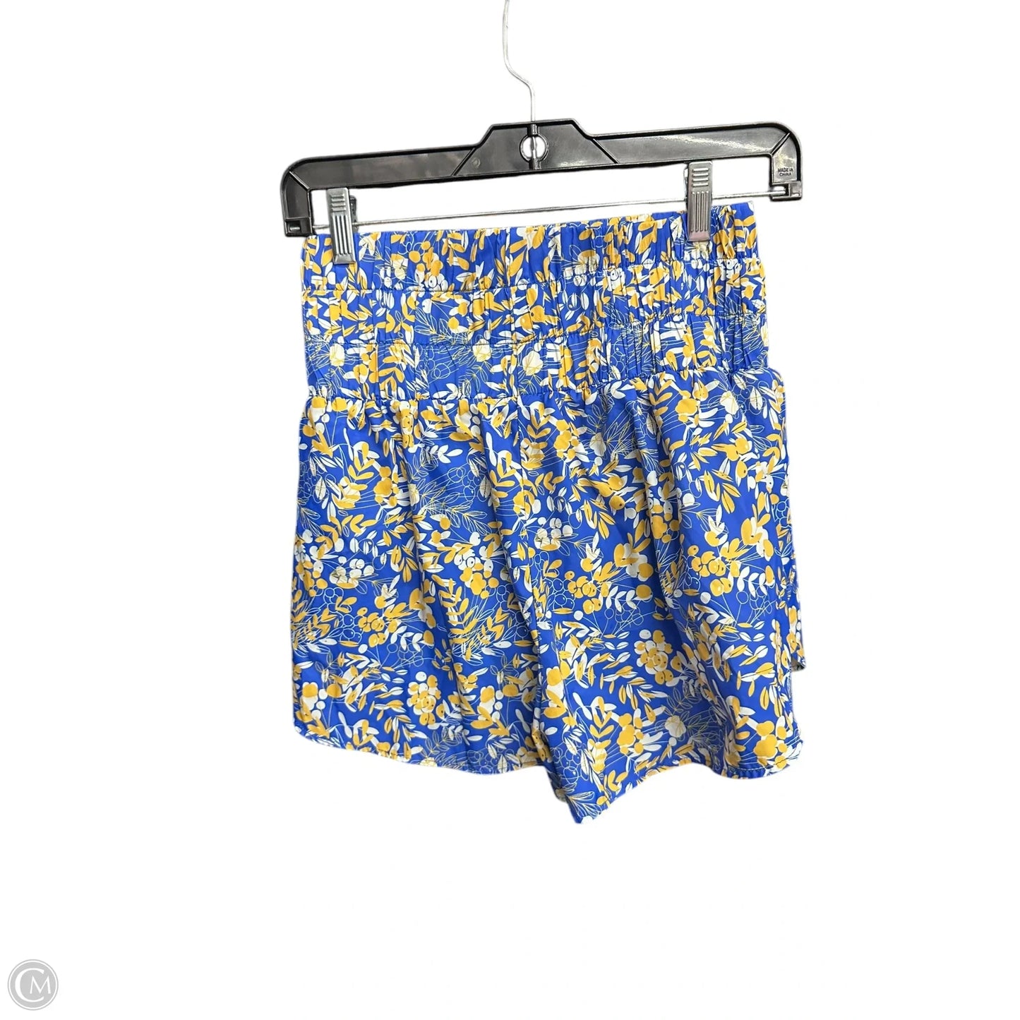 Athletic Shorts By Tcec In Blue & Yellow, Size: S