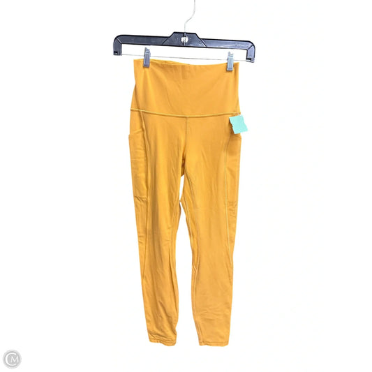 Athletic Leggings By Lululemon In Orange, Size: S