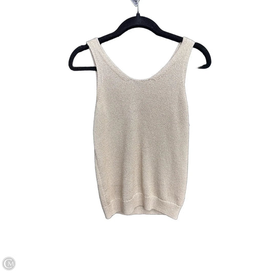 Top Sleeveless By Loft In Gold, Size: Xs