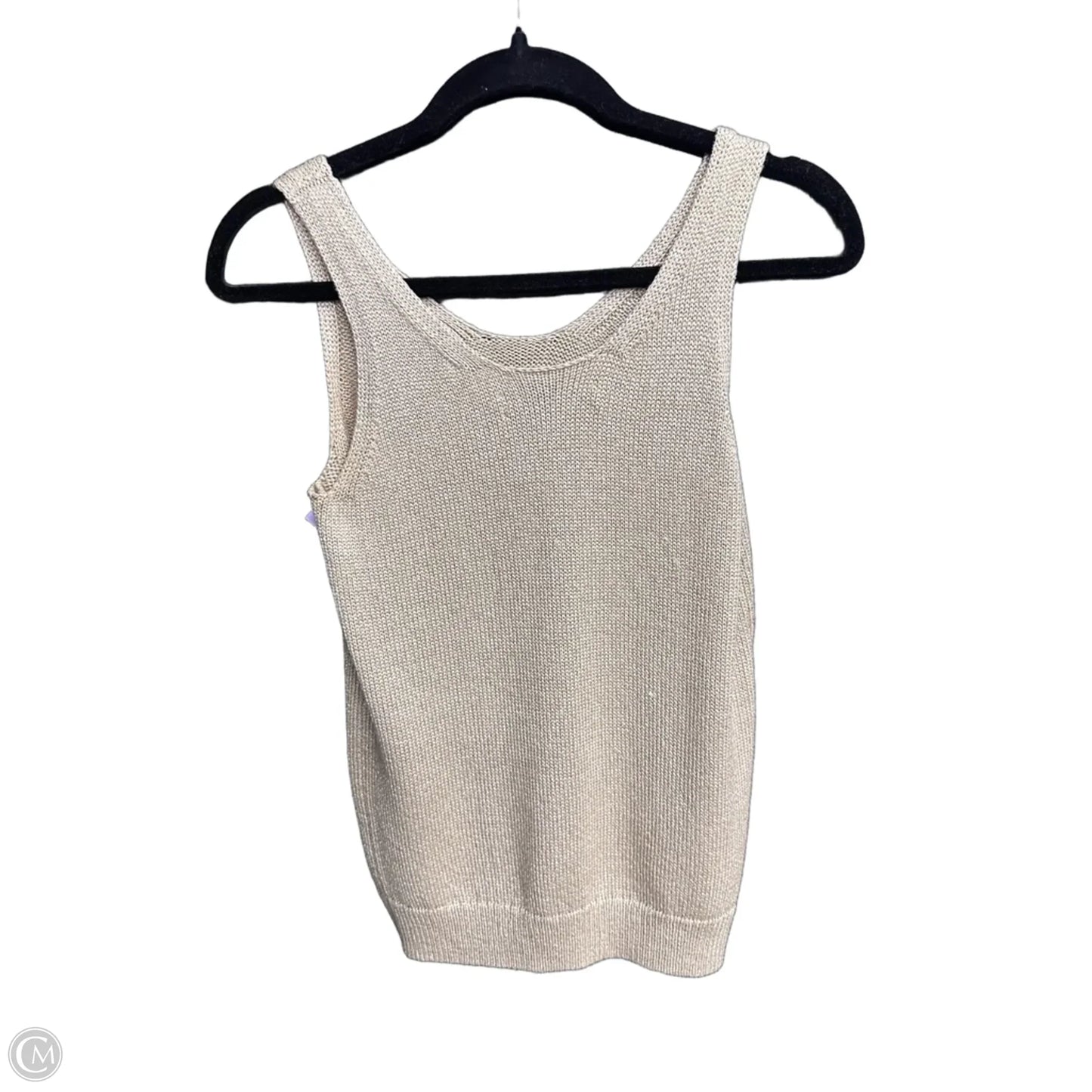 Top Sleeveless By Loft In Gold, Size: Xs