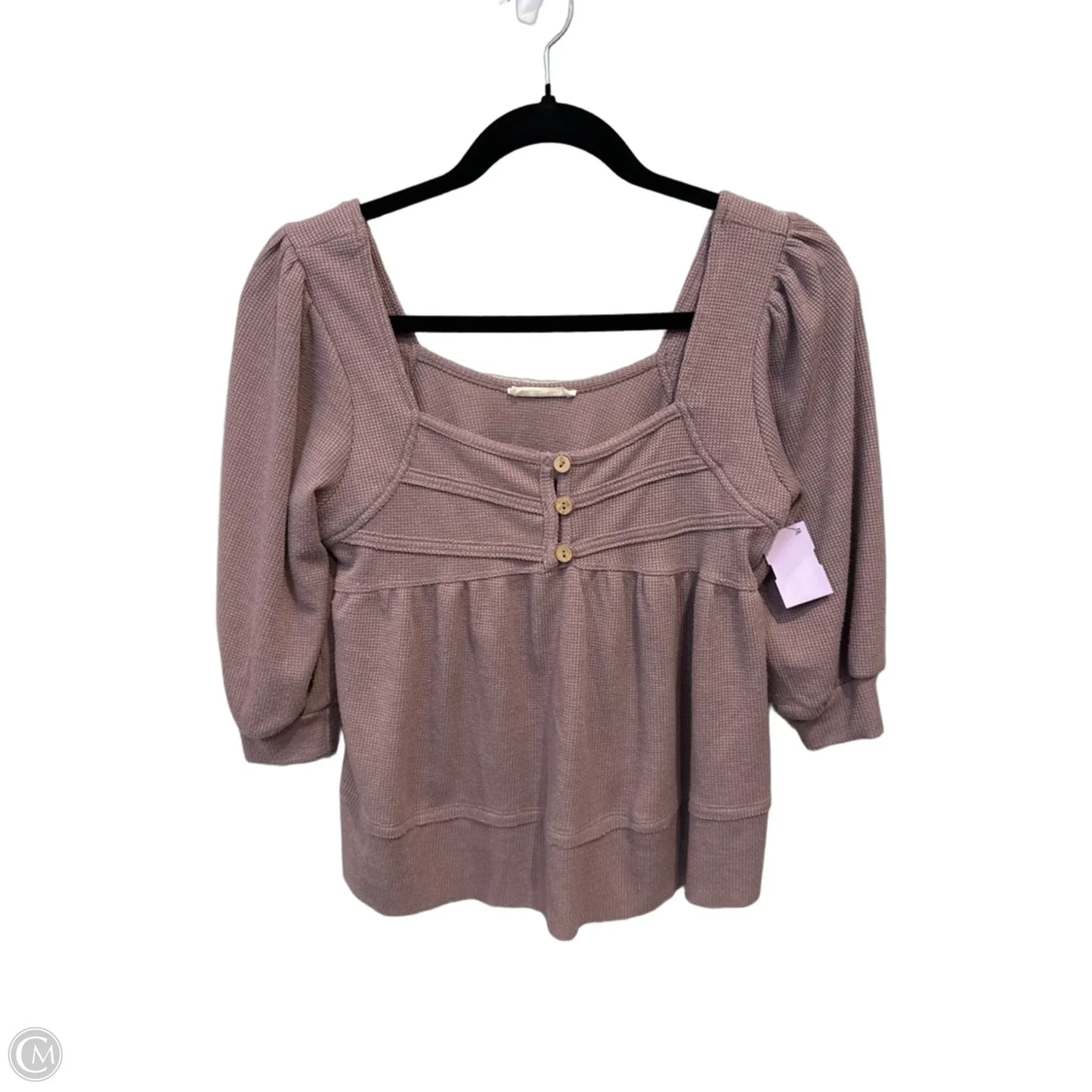 Top 3/4 Sleeve By Illa Illa In Purple, Size: S