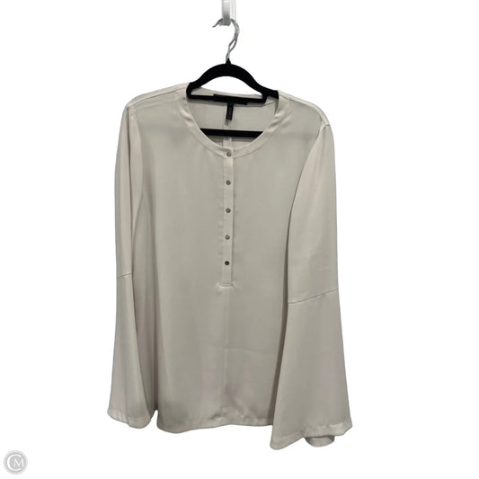 Top Long Sleeve By Bcbg In White, Size: M