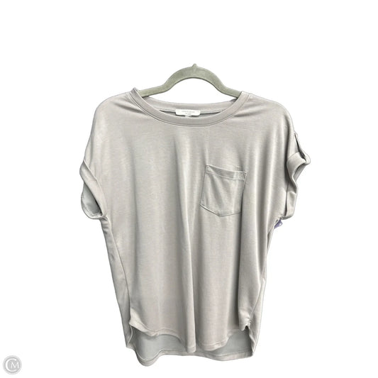 Top Short Sleeve By Cable And Gauge In Grey, Size: S