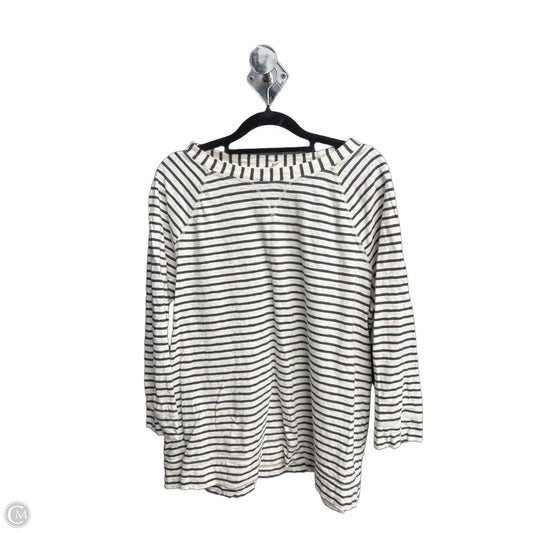 Top Long Sleeve By Lou And Grey In Striped Pattern, Size: L