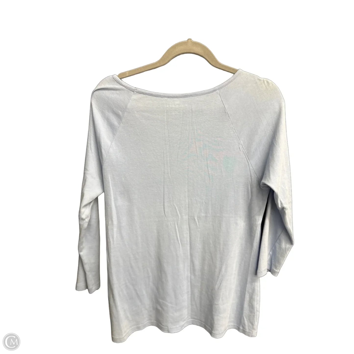 Top Long Sleeve By Talbots In Blue, Size: L