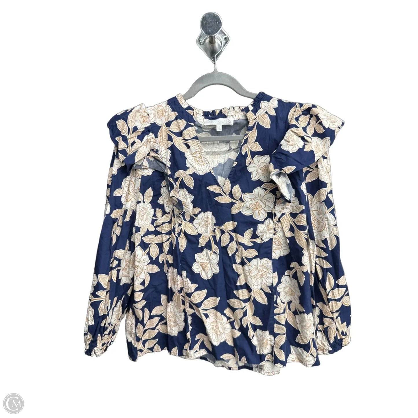 Top Long Sleeve By Sugar Lips In Navy, Size: Xl
