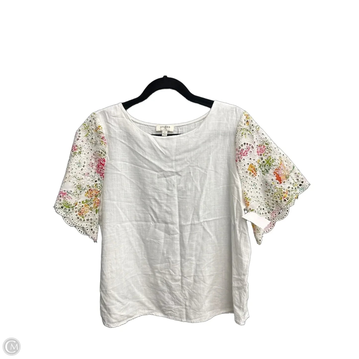 Top Short Sleeve By Umgee In White, Size: L