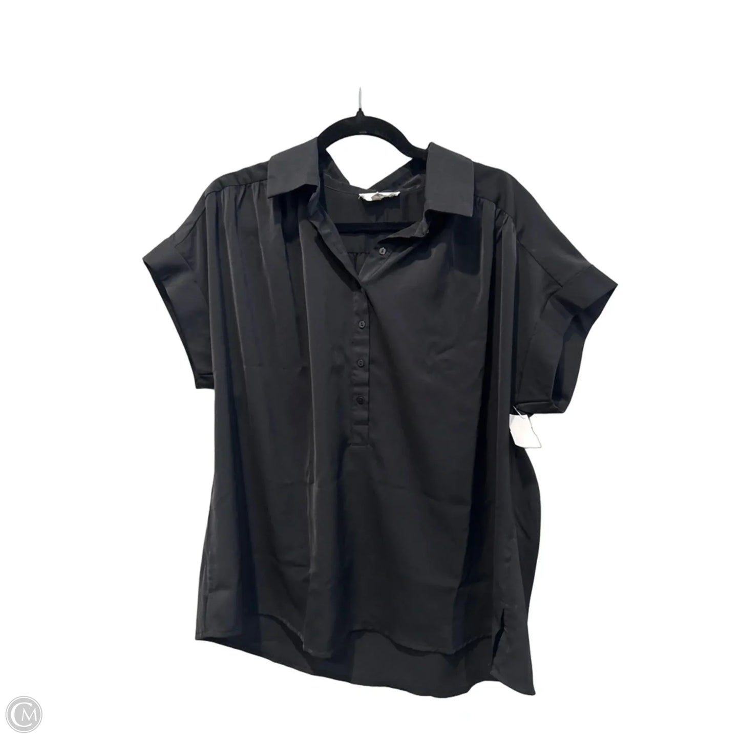 Top Short Sleeve By Entro In Black, Size: L