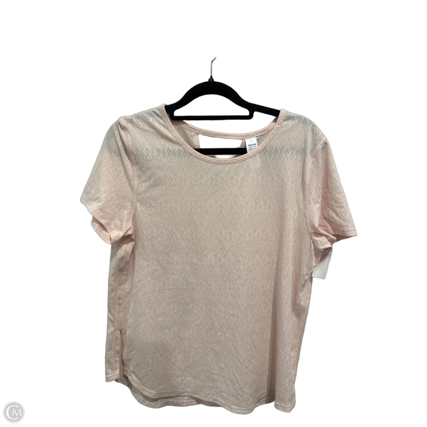 Athletic Top Short Sleeve By Lululemon In Pink, Size: Xl