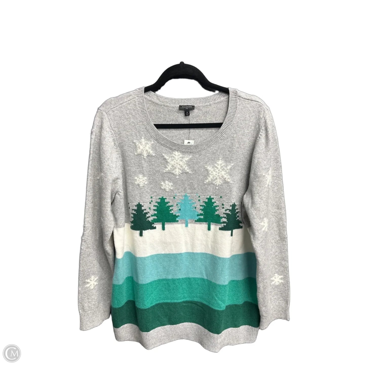 Sweater By Talbots In Grey, Size: Xl