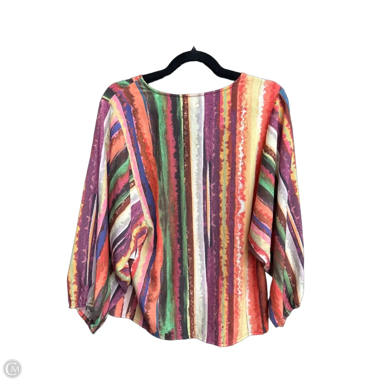 Top Long Sleeve By Umgee In Rainbow Print, Size: S